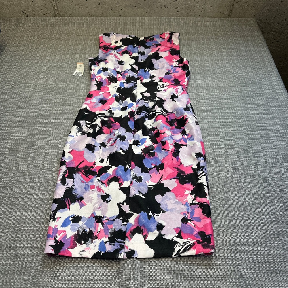 New Black Label Evan-Picone Floral Sheath Dress Size 2‎ Party Wedding Event - Picture 3 of 11